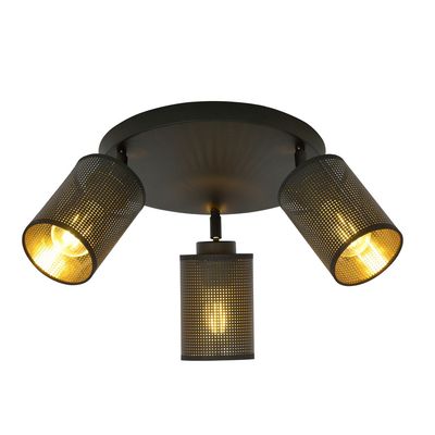 Plafoniera BRONX E14 Negru 1152_3PREM, Emibig
