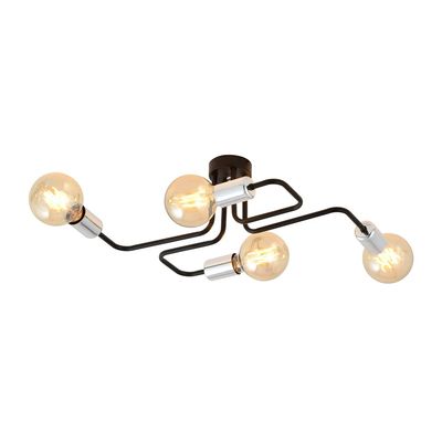Plafoniera VEKEN E27 Negru + Argintiu 1174_4, Emibig