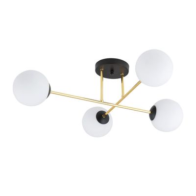 Plafoniera MAGNUM E14 Negru + auriu 1233_4, Emibig