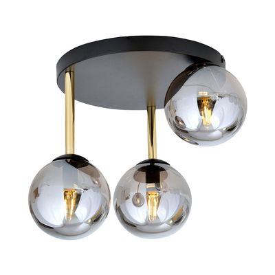 Plafoniera DOLCE E14 Negru + auriu 1259_3, Emibig