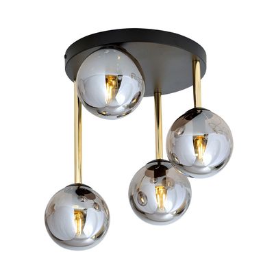 Plafoniera DOLCE E14 Negru + auriu 1259_4, Emibig