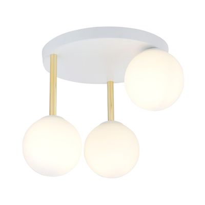 Plafoniera DOLCE E14 Alb + Auriu 1261_3, Emibig