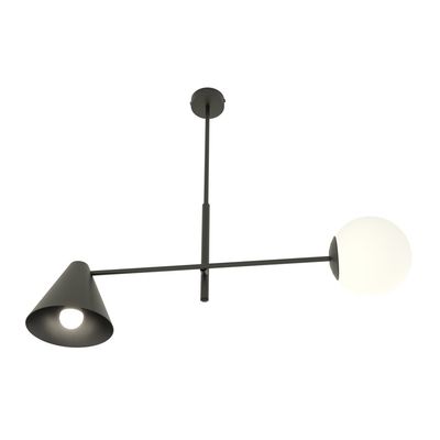 Lustra HERMES E14 Negru 1347_2, Emibig