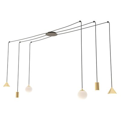 Pendul FUJI E14, GU10, GX53 Auriu + Negru 1350_6, Emibig