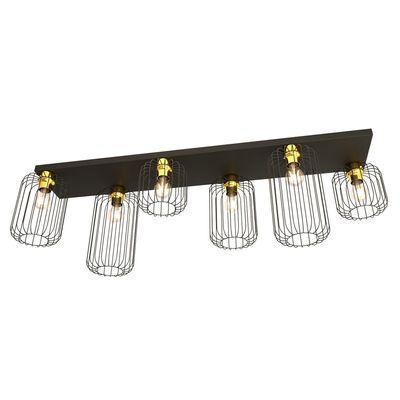 Plafoniera BARN E27 Negru + auriu 1366_6, Emibig