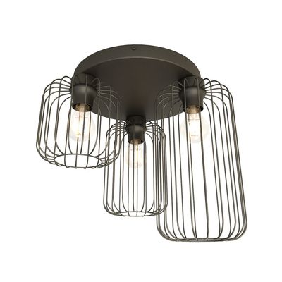 Plafoniera BARN E27 Negru 1367_3PREM, Emibig