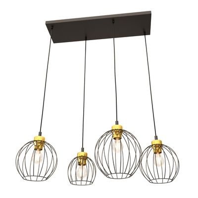 Pendul NANDO E27 Negru + auriu 1368_4, Emibig