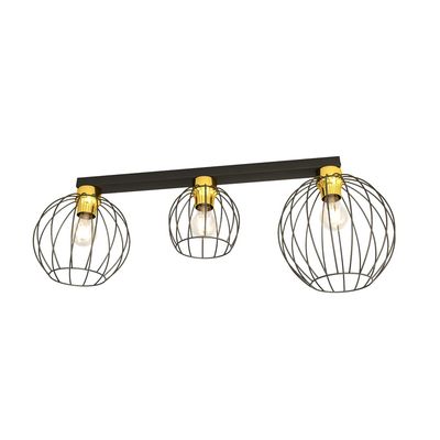 Plafoniera NEST E27 Negru + auriu 1370_3, Emibig