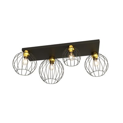Plafoniera NEST E27 Negru + auriu 1370_4, Emibig