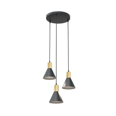 Pendul ROSA E27 Negru + auriu 1388_3PREM, Emibig