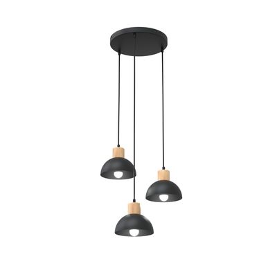 Plafoniera SECO E27 Negru 1393_3PREM, Emibig
