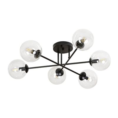 Plafoniera BRENDI E14 Negru 831_6B, Emibig