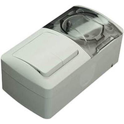Modul Comutator Priză Capac CP PT IP54 Alb Eva, Elbi