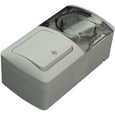 Modul întrerupator Cap Scară Priză Capac CP PT IP54 Alb Eva, Elbi