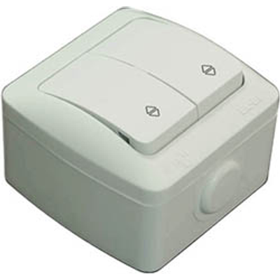 Comutator Cap Scară PT IP54 Alb Eva, Elbi