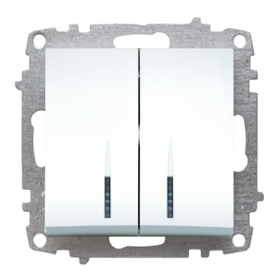 Zena Alb Mecanism Comutator LED ST