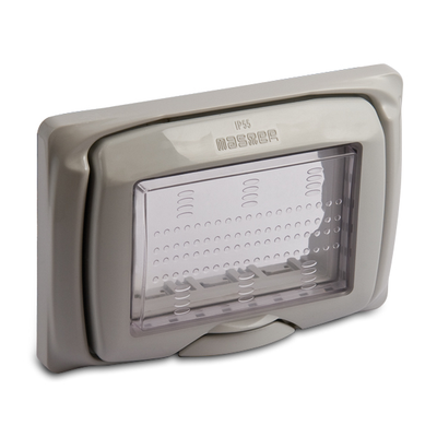 Capac IP55 3 Module Gri