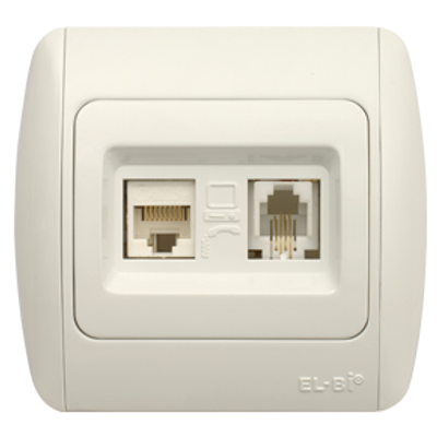 Zirve Priza UTP 1xRJ45 Cat6E Euro ST