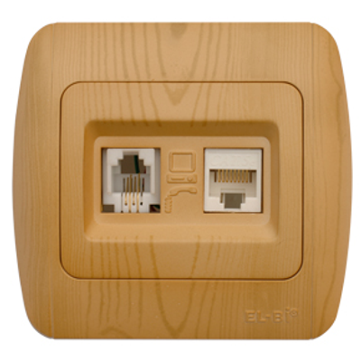 Zirve Priza UTP 1xRJ45 Cat6E Euro ST Fag