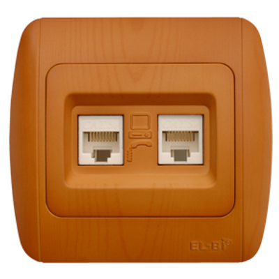 Zirve Priza UTP 2xRJ45 Cat6E ST Zirve Stejar