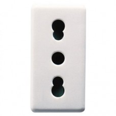 Priza 1M 2P+E 16A Alb, SYSTEM GW20203