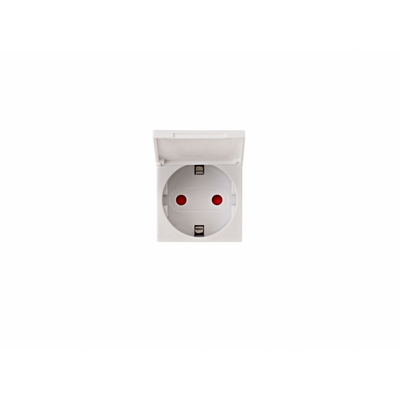 Priză Capac CP ST German 2 Module Alb Moda Stila, Elbi 