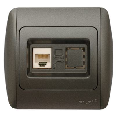 Zirve Priza UTP 1xRJ45 Cat6E ST Fume