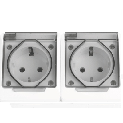 Priza Dubla cu Capac PT IP54 NV, NV_1205.011