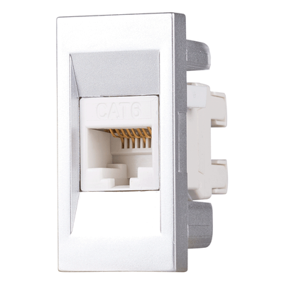 Moda Stila Gri Metalizat Priza 1xUTP Cat6E 1 Modul