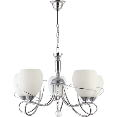 Lustra Maky Crom+Alb 5xE27 60W