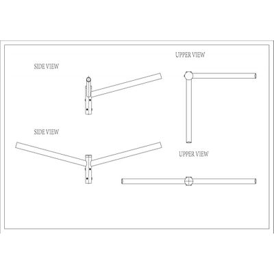 Brat Triplu Drept 120° 1m