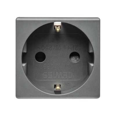 Priza Schuko Negru 2M 2P+E 16A, System GW21265