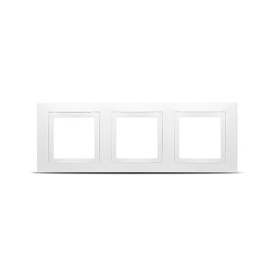 Ramă 3x2M Doza Rotundă Alb Unica Basic, Schneider