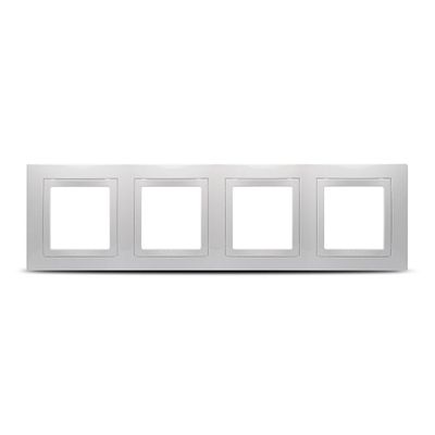 Ramă 4x2M Doza Rotundă Alb Unica Basic, Schneider