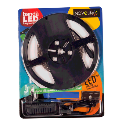 Banda LED Blister 4.8W/M sursa 24W IP20 2700K