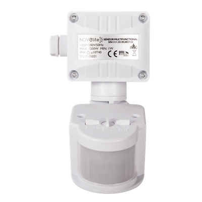 Senzor Prezenta IP44 180° Alb, NV-1111.351