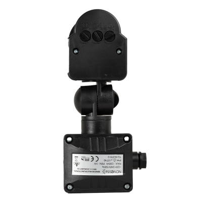 Senzor Prezenta IP44 180° Negru, NV-1111.352