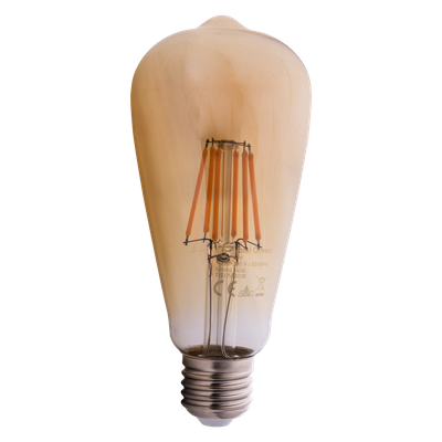Bec LED EVO17 Filament ST64 6W E27 2200K Auriu