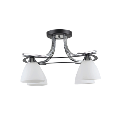 Lustra Aveline Crom+Negru+Alb 4xE27 60W