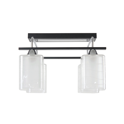 Lustra Niege Crom+Negru+Alb 4xE27 60W