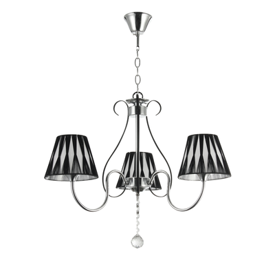 Candelabru York Crom+Negru+Alb 3xE27 60W