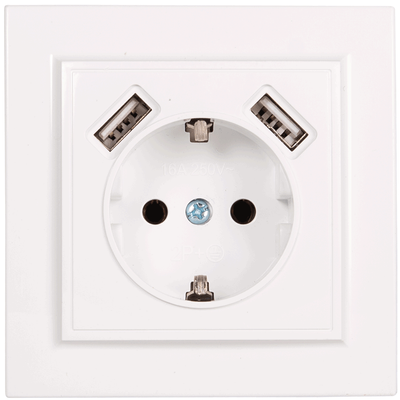 Priza Schuko 2xUSB ST Racer, 1301.200