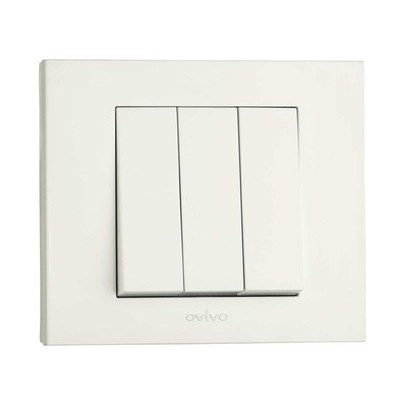 Intrerupator Triplu ST Alb Ovivo Grano, 400-010200-254