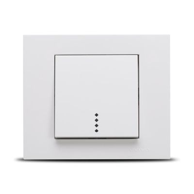 Intrerupator LED ST Alb Ovivo Grano, 400-010200-201