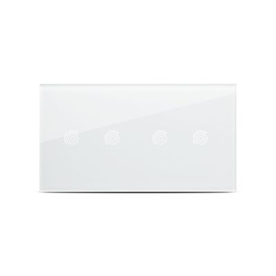 Panou dublu alb 2T+2T, aparataj touch PULSAR NS