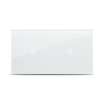 Panou dublu alb 1T+1T, aparataj touch PULSAR NS