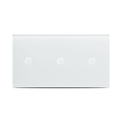 Panou triplu alb 1T+1T+1T, aparataj touch PULSAR NS