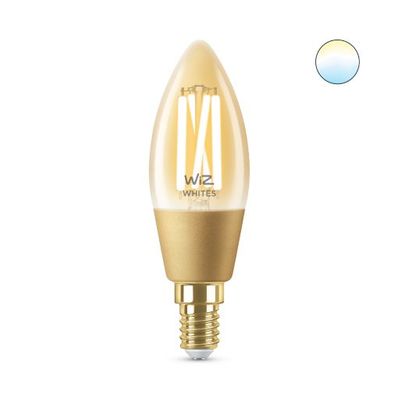 Bec LED filament lumânare C35 4.9-25W E14 920-950, auriu, Wiz