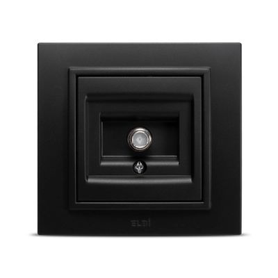 Priză TV F conector ST, negru mat, Zena EL-BI