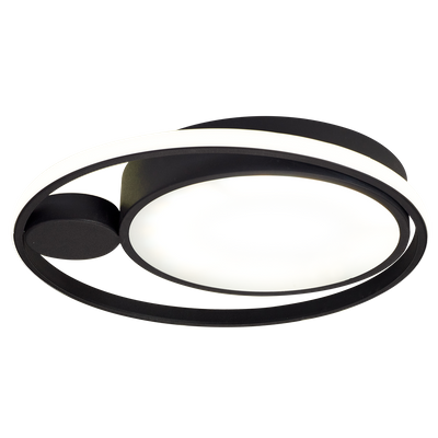 Plafonieră Yumo 36W 198lm 4000K 420x70mm, negru, Erste